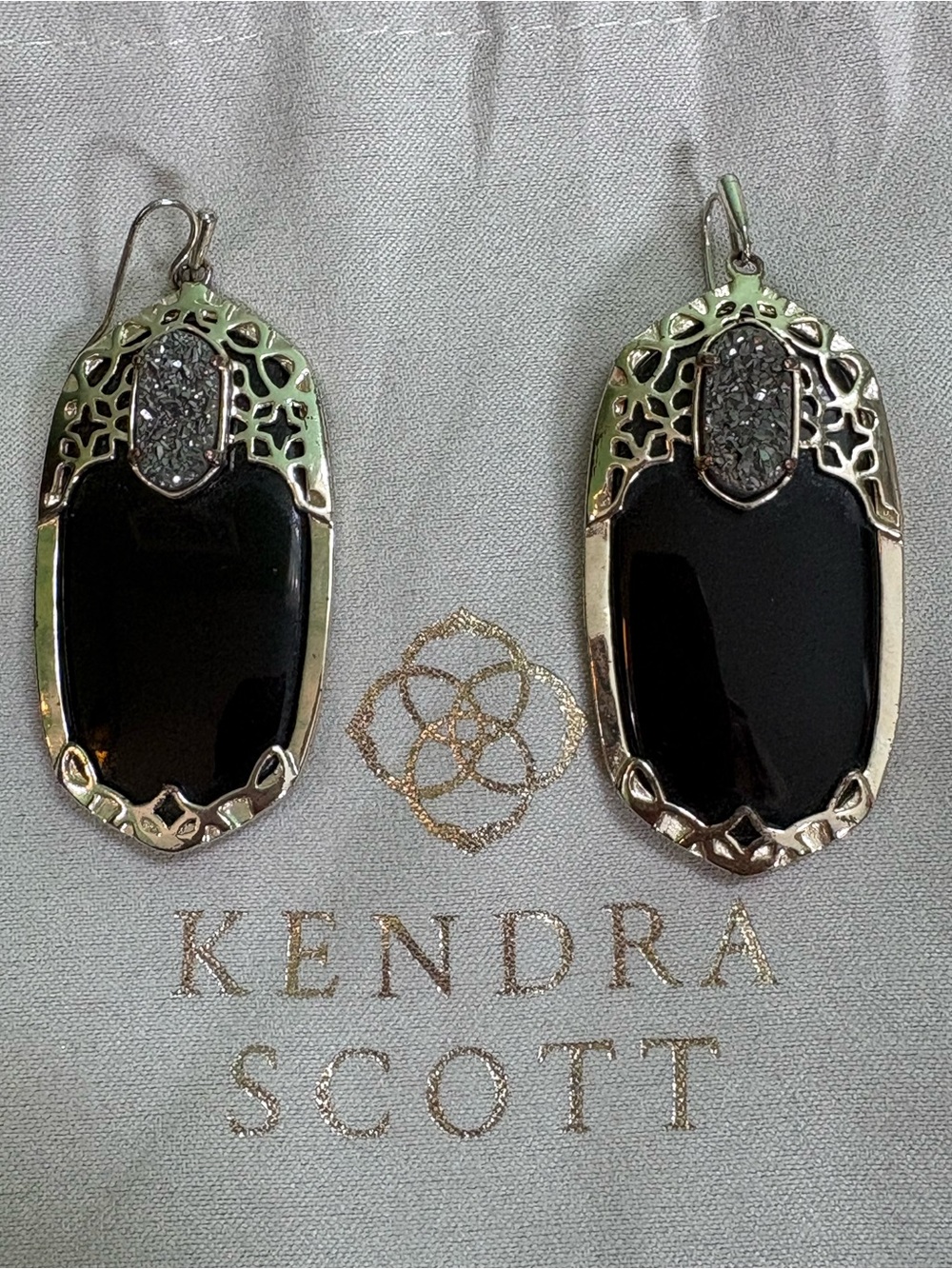 Kendra Scott rare vintage black Deva earrings